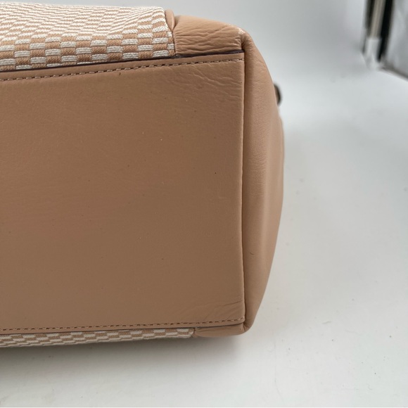 NEW! Coach Ava Camel Ivory Large Chain Colorblock Jacquard Tote Bag - Picture 10 of 12